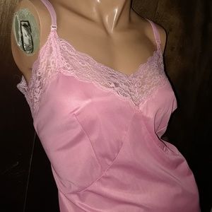 VTG Pink Long Formal Full Slip Size 42